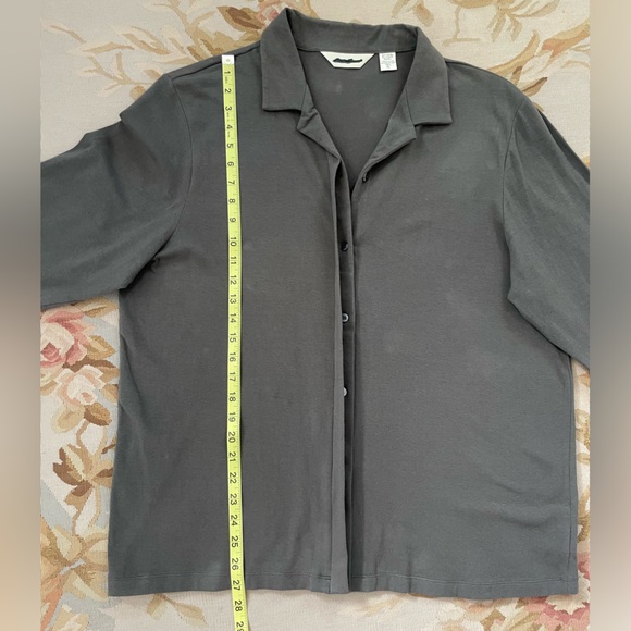 Eddie Bauer, extra large jacket or button-down top layering piece gray green - Picture 5 of 7